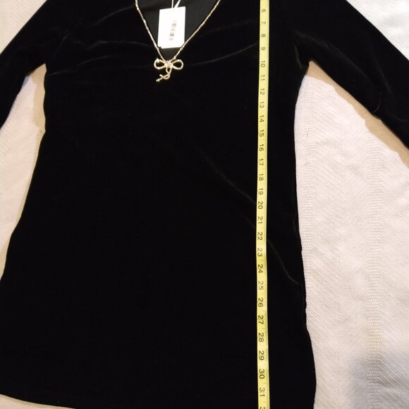 NWT Lucy Paris Dress ONLY $39! RETAIL $90 Velvet Mini Rhinestone Trim Lined Sz M - Picture 9 of 9